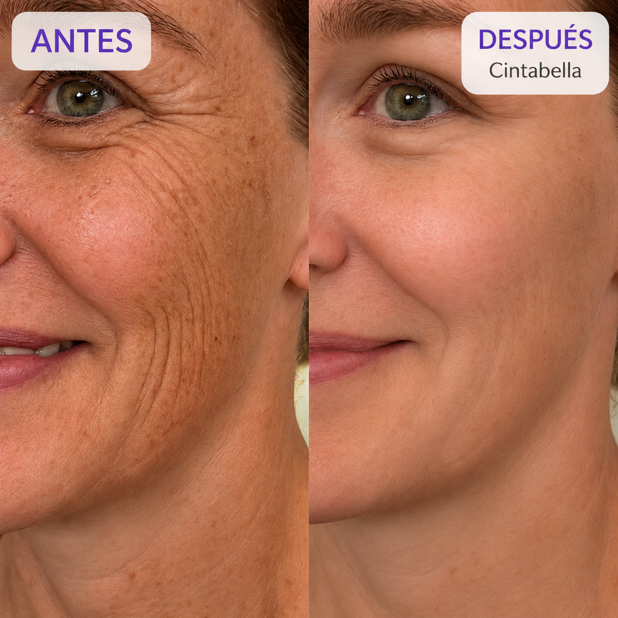 Antes y después usando Cintabella